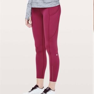 COPY - Lululemon Fast & Free 7/8 Tight II *Nulux 19" Star Ruby